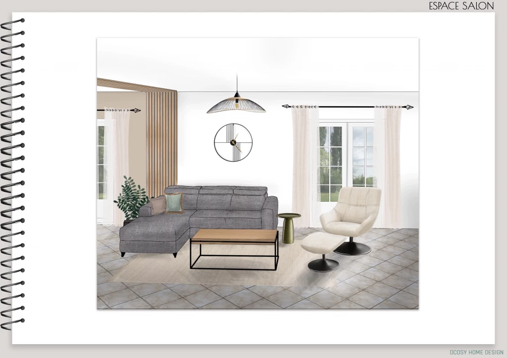 Zoom sur le coin canapé